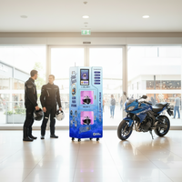 Machine de nettoyage de casques de moto, distributeur automatique de nettoyage de casques, système commercial à double tête