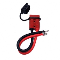 Rangkaian Kabel Baterai Tembaga 175A, Kabel Harness 2 AWG, Rangkaian Kabel Konektor Daya Forklift dengan Terminal Ring