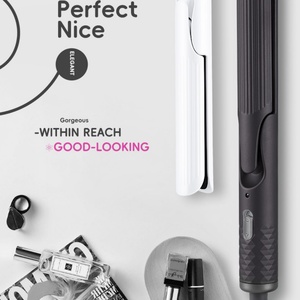 Mini Plancha de Pelo Profesional Eléctrica 2 en 1, Cepillo Alisador y Rizador de Pelo - Product Image 4