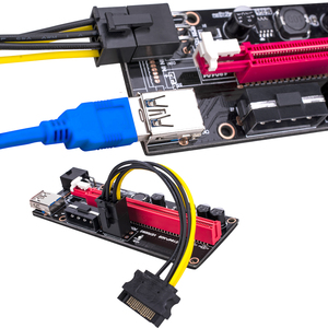 VER009 USB 3.0 PCI-E Riser Ver Ver 009S 1X 4X ต่อ16X 8X อะแดปเตอร์ไรเซอร์การ์ด15pin กับสายไฟ6ขา - Product Image 5