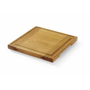 HENDI 270x270x(H)20mm <b>Oak</b> Cutting Board Elegant Serving <b>Tray</b> - Product Image 1