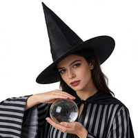 Chapeau de sorcier pointu pour cosplay en gros, chapeaux de sorcière suspendus pour fêtes, accessoire pour les fêtes d'Halloween