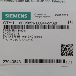 6FC5851-1XG44-5YA0 สำหรับซอฟต์แวร์ CNC SINUMERIK 840D SL ของแท้ใหม่ในสต็อก รับประกันหนึ่งปี เยอรมนี - Product Image 6
