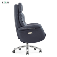 Fauteuil de Direction Ergonomique Pivotant Noir/Gris en Similicuir Confortable et Réglable en Hauteur pour PDG/Directeur – Style Moderne