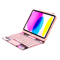 Clavier portable pour tablette avec rétroéclairage 7 couleurs ODM, étui pour iPad avec emplacement pour stylet intégré