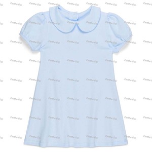 Le neonate estive si vestono alla moda in <span class=keywords><strong>cotone</strong></span> bianco da ragazza manica corta Peter Pan Dress <span class=keywords><strong>per</strong></span> bambini abiti da bambina - Product Image 3