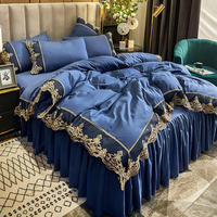 Ensemble de literie en polyester confortable en gros taie d'oreiller housse de couette drap plat drap-housse