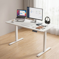 Bureau debout électrique à hauteur réglable 600-1250 mm, double moteur, table de direction réglable en hauteur