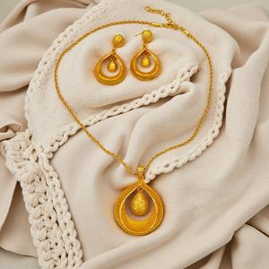 दुबई की दुल्हन निगेरियन शादी के गहने, प्राचीन सोने की प्लेटेड मिश्र धातु पेटेन्ट नेकलेस नेकलेस नेकलेस नेकलेस नेकलेस नेकलेस नेकलेस नेकलेस इयरिंग सेट नेकलेस नेकलेस नेकलेस नेकलेस लेप - Product Image 2