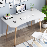 Bureau d'ordinateur en bois massif, facile à assembler, multifonctionnel, pour la maison et le bureau, mdf