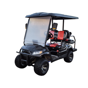 Voiturette de golf électrique 4 places avec toit et pare-brise pour la patrouille des parcs et les excursions - Product Image 1