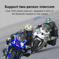 El más nuevo diseño Q18 Blue Tooth 5,3 + 5,0 casco motocicleta intercomunicador auriculares 500M Música compartir inalámbrico Blue Tooth casco intercomunicador