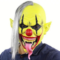 Décoration d'Halloween, masques en silicone d'Halloween, masque de clown tueur, accessoire de film avec décoration de fête