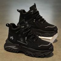 Chaussures montantes pour hommes, nouveau style, rétro britannique, style workwear, à semelle épaisse, pour la marche pieds nus, tendance automne, polyvalentes, OEM ODM