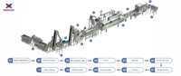 Machine de transformation industrielle automatique de chips croustillantes Sensitar 300 kg/heure, en acier inoxydable SUS304, chauffage vapeur/gaz/électrique