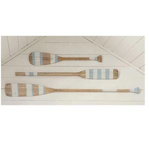 Pagaia dipinta di arte della parete della casa della spiaggia costiera di ispirazione Vintage rema decorativo della casa del lago - Product Image 1