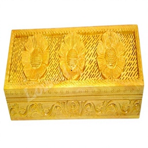 Caja Rectangular de Madera Maciza Hecha a Mano, Ecológica, con Diseño de Tablero de Ajedrez, Decoración para el Hogar, Artesanía para Mesa - Product Image 1