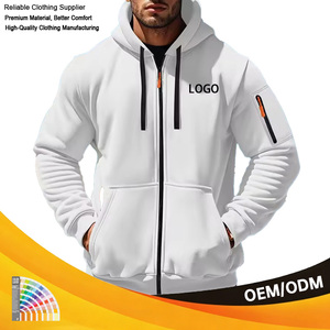 Felpa <span class=keywords><strong>con</strong></span> Zip Integrale da Uomo per Sport all'Aperto, Materiale Premium, Tinta Unita, Resistente, Traspirante, Multi-Tasche, Stile Casual e Atletico - Product Image 1