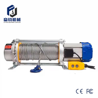 Nouvelle grue électrique portable 220V avec télécommande sans fil, palan à câble 1-2 tonnes, câble en aluminium 30m/60m/100m, garantie 1 an pour hôtels