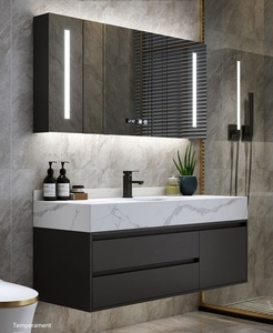 Freestanding mobiletto <span class=keywords><strong>bagno</strong></span> Grey unità di vanità con lavandino da appendere <span class=keywords><strong>bagno</strong></span> vanità artigiano vanità <span class=keywords><strong>bagno</strong></span> - Product Image 5
