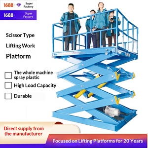 Lift <b>Platform</b> Scissor Type Hydraulic Lifting <b>Platform</b> Large Lifting <b>Platform</b> Fixed Shear Fork Lifter - Product Image 1