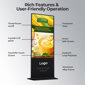 Pantalla Digital de Señalización Interior de 32 Pulgadas 4K IP65 <span class=keywords><strong>con</strong></span> Gestión Remota CMS Gratuita, Certificación CE FCC RoHS para Centros Comerciales - Product Image 5