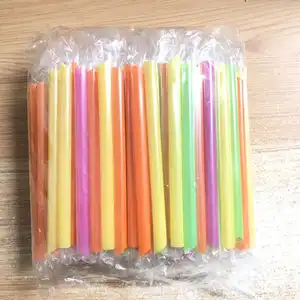 Professional Manufacture Custom Disposable Boba Straw Plastic Disposable Bubble Tea Straw