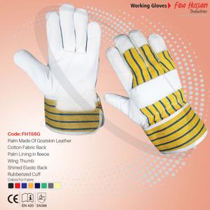 Gants de travail en cuir de chèvre avec doublure Saison d'hiver pour les gréeurs canadiens du Pakistan - Product Image 6