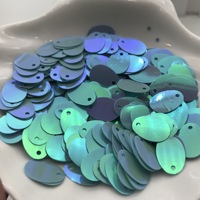Vente en gros usine de paillettes ovales en PET 9*13 en forme d'œuf pour vêtements de scène, emballage de perles et décoration de sacs cosmétiques 26050701