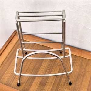 Égouttoir de rangement multifonctionnel ovale en acier inoxydable pour planches à découper, taille L - Product Image 4