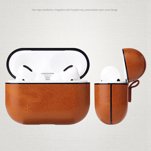 Funda de cuero PU para Airpods Pro funda protectora de lujo con hebilla antipérdida para Air Pods 2 1 3 auriculares Earpods Fundas - Product Image 2