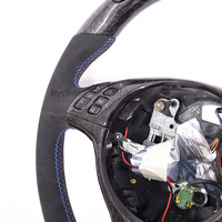 Volant de direction M Performance en microsuède LED en fibre de carbone forgée, vente en gros directe d'usine pour BMW E46 M3