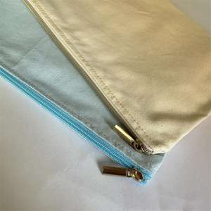 Bolsas de polvo de cosméticos de lona natural Bolsa de algodón con cremallera Bolsa de almacenamiento de maquillaje de viaje Embalaje con logotipo - Product Image 6