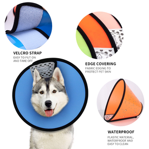 Renkli Pet kurtarma koni yaka plastik Elizabethan yaka Anti-Bite Lick yara şifa için ayarlanabilir Pet koruyucu yaka - Product Image 4