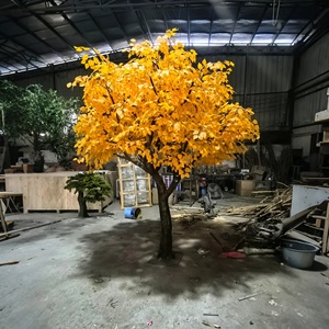 ต้นไทรสีเหลืองทองเทียมขนาดใหญ่สำหรับตกแต่งในร่ม/กลางแจ้ง-ต้นไทรปลอมเหมือนจริงสำหรับบ้านสำนักงานโรงแรมสวน - Product Image 2