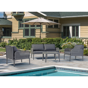 Tavolino da <span class=keywords><strong>esterno</strong></span> quadrato in plastica da <span class=keywords><strong>esterno</strong></span> per mobili da giardino Uland - Product Image 5
