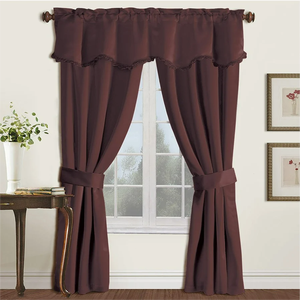 OWENIE <strong>Room</strong> Darkening Curtain Drapes <strong>Set</strong> with Valance <strong>Living</strong> <strong>Room</strong> Blackout Window Curtain Panel - Product Image 2