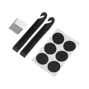 Kit de réparation de pneus de vélo avec 6 patchs, 2 leviers et une pièce de frottement pour la fixation des chambres à air des vélos de montagne et de route, accessoires d'outils - Product Image 5