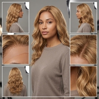 Perruque juive Sheitel transparente à dessus en soie injectée, personnalisée pour salon, en cheveux vierges Remy mongols blonds, prix usine en gros