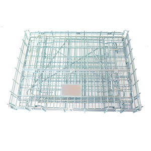 Container de Malha de Aço para Paletes Industriais com Acesso de Dupla Porta, Galvanizado em Zinco, Design Colapsável com Grade de 50x50mm - Product Image 5