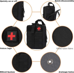 Tactical <b>Medical</b> Tactical <b>Medical</b> Backpack Waist <b>Bag</b> Multifunctional Emergency First Aid Sports Storage Oxford Material - Product Image 2