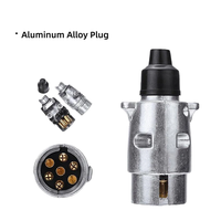 Adaptateur de prise électrique 12V 7 broches pour remorquage de remorque, connecteur de câblage, prise de remorquage