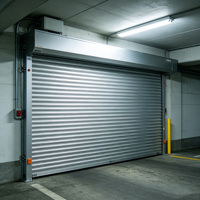 Porte à enroulement industrielle en aluminium résistante au vent, à grande ouverture, avec un design minimaliste pour les supermarchés et les entrepôts extérieurs