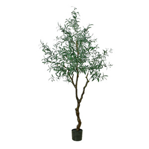 Alta simulazione 6Ft interno olivo in vaso con foglie e frutti finto albero di seta artificiale di olivo per la decorazione di casa ufficio - Product Image 6