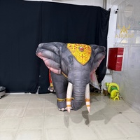Costume de scène pour animaux, mascotte d'éléphant gonflable pour spectacle de scène, accessoires pour adultes