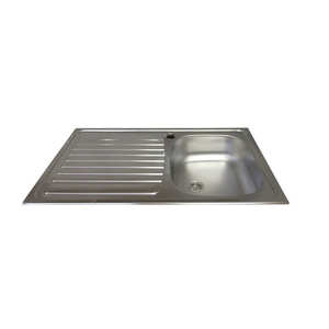 LAVETTA 86X50 CON SCORRETTA SINISTRA IN ACCIAIO INOX - Product Image 1