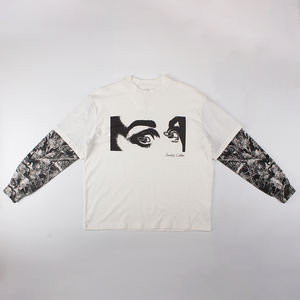 طباعة DTG كامو بأكمام طويلة بطبقة مزدوجة برقبة طاقم عالية الجودة مخصصة - Product Image 1