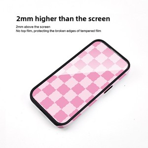 Custodia per <span class=keywords><strong>cellulare</strong></span> antiurto 2 in 1 con stampa a trasferimento termico a quadri rosa shocking, stile magnetico, per 17promax - Product Image 6