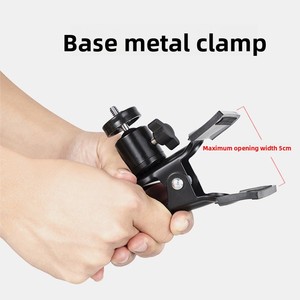 Soporte Metálico Giratorio <span class=keywords><strong>360</strong></span>° para Escritorio, Soporte para Secador de Pelo, Teléfono Móvil y Micrófono con Clip de Fijación - Product Image 3