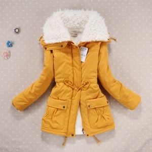 Abrigo de invierno para <span class=keywords><strong>mujer</strong></span>, prendas de vestir, Parka de nieve con capucha de largo medio y grueso, chaqueta informal cálida de algodón de talla grande - Product Image 5